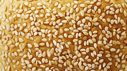 Close Up Sesame Seed Bun Bread Texture Background