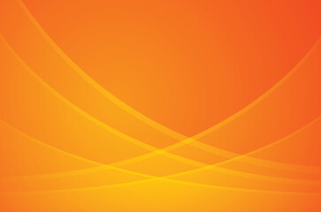 Orange background with curve lines. Vector