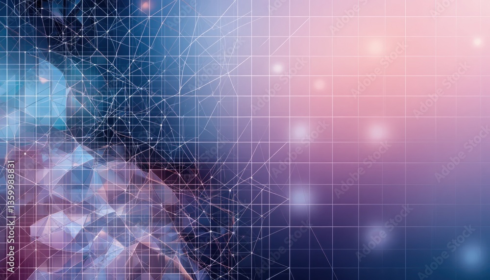 Poster dynamic technological visualization virtual space digital art abstract environment futuristic viewpo