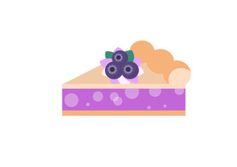 Blueberry cheesecake illustration