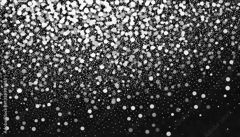 Leinwandbilder Black and white abstraction of scattered dots creating a textured background