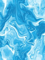 Fototapeta premium Swirling blue and white marble texture with fluid artistic patterns