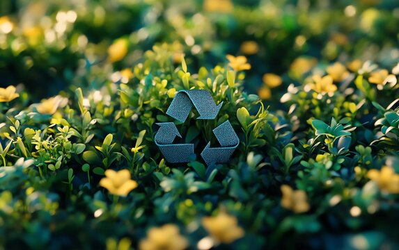 A vibrant 2025 concept representing recycling