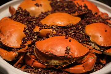 baked‌ Heavy leather crab seafood