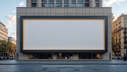 Urban billboard mockup for outdoor advertising display