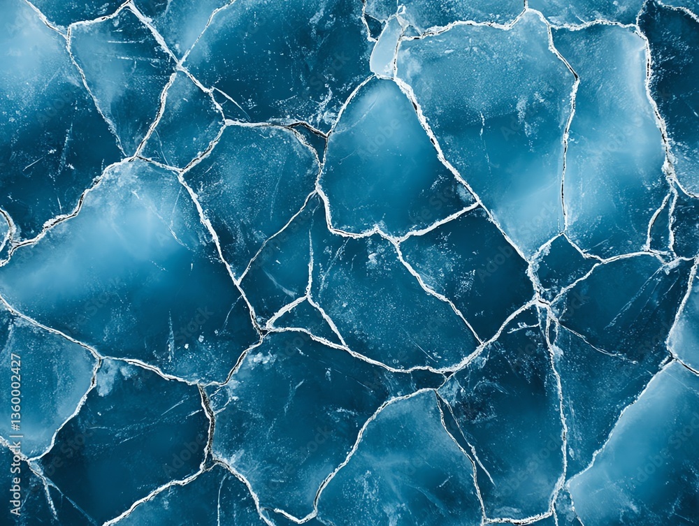 Aufkleber abstract blue stone texture with cracks and unique pattern design