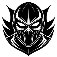 Masked Face Silhouette Vector