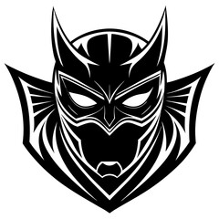 Masked Face Silhouette Vector