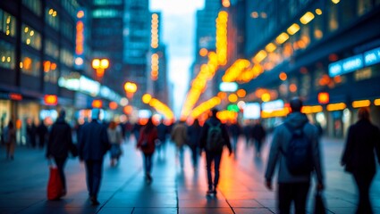 Vibrant urban life captured in dynamic motion