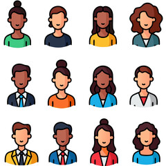 Fototapeta premium set of people icons