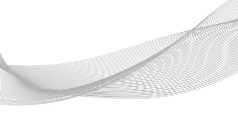 Abstract wavy grey stream element for design on transparent background isolated. frequency sound wave lines, technology, data science, business wave line background. Vector illustration.
