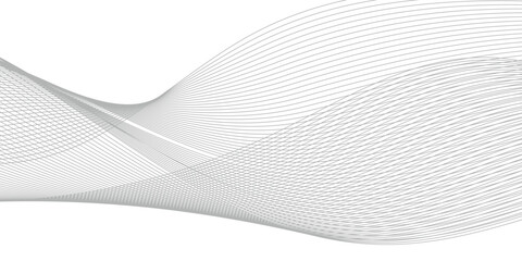 Abstract wavy grey stream element for design on transparent background isolated. frequency sound wave lines, technology, data science, business wave line background. Vector illustration.