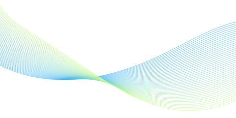 Abstract blue blend wave lines on transparent background. Modern blue flowing wave lines and glowing moving lines. Abstract frequency sound wave lines and technology curve lines background. 