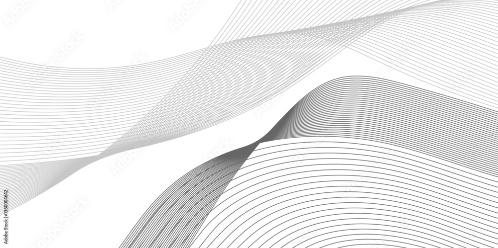 Aufkleber abstract wavy grey stream element for design on transparent background isolated. frequency sound wav