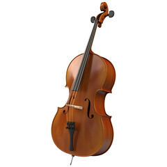 Fototapeta premium Professional classical cello with elegant strings and body, vertical orientation, high resolution photo