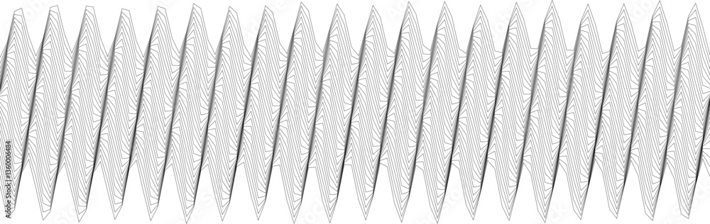Aufkleber abstract pattern of geometric waves in monochrome design for modern art and backgrounds.