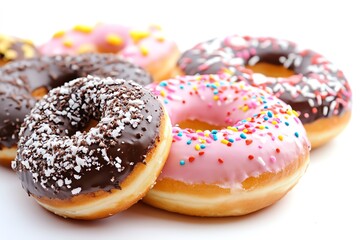 Donuts white background