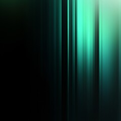 Abstract Emerald Gradient: Soft Lines and Shimmers of Light with Dark Accent on Side