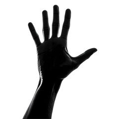 silhouette of hand. A hand, index  illustration.