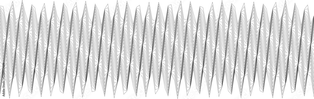 Poster abstract geometric wave pattern with intricate line design for modern background or print.