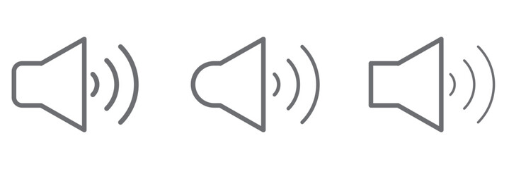 Speaker icon vector isolated on white background. Volume icon. Loudspeaker icon vector. Audio. Sound