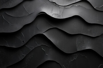 Obraz premium Black and white wallpaper with waves design.