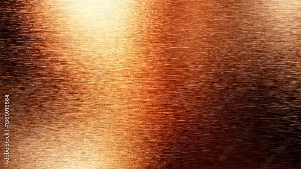 Poster textured copper surface with light reflection for background or overlay