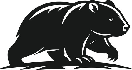 wombat vector silhouette