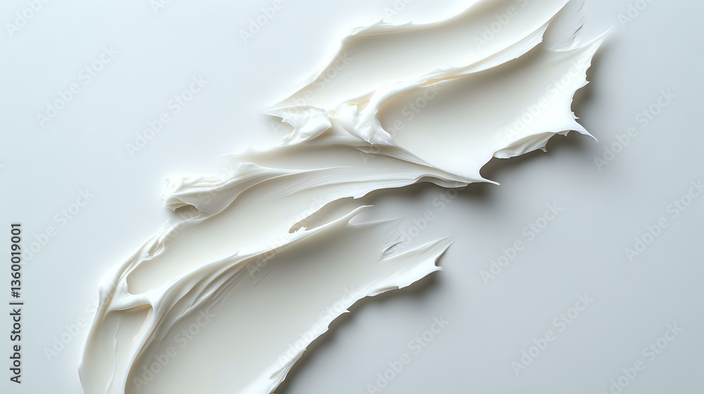 Poster elegant white cream texture with smooth flowing waves and soft peaks creates minimalist abstract bac