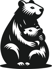 wombat vector silhouette