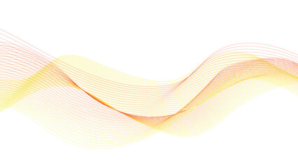 Abstract Fiery Waveform with Glowing Golden Lines