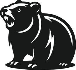 wombat vector silhouette