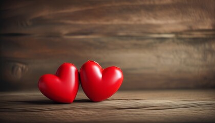 Love celebration cozy setting heart-shaped decor wooden background warm atmosphere romantic theme