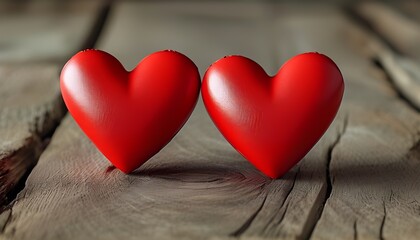 Love symbolizing connection wooden surface photograph intimate setting close-up romance concept