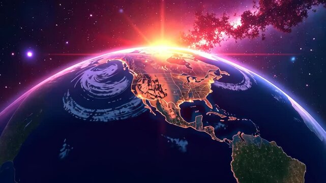 Sunrise over the Western Hemisphere A Cosmic Perspective of Home