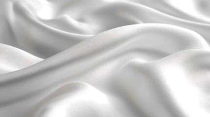 Obraz premium Smooth, flowing white fabric drapes