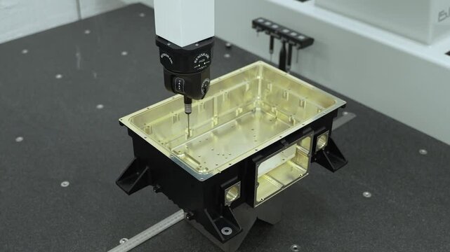 CMM Machine Inspecting Metal Components for Precision Engineering in Manufacturing