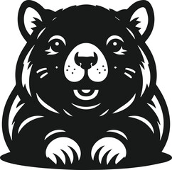 wombat vector silhouette