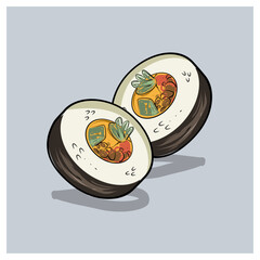 Gimbab vector illustration menu