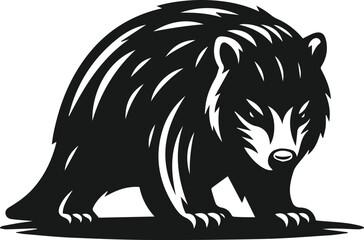 wombat vector silhouette