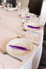 Festive table setting. Wedding, birthday, holiday