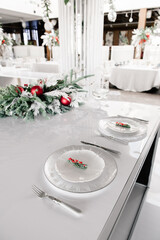Festive table setting. Wedding, birthday, holiday