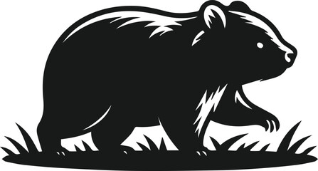 wombat vector silhouette