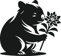wombat vector silhouette
