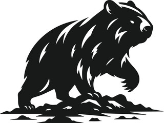 wombat vector silhouette