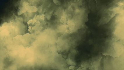 Abstract Yellow and Green Smoke Background with Foggy Texture