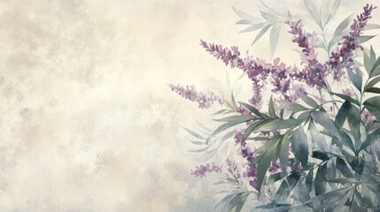 Serene Watercolor Lavender Floral Art Print