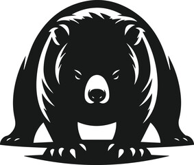 wombat vector silhouette