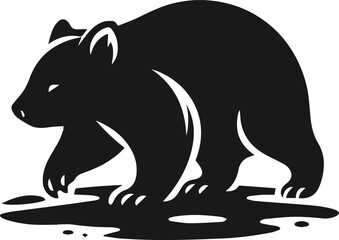 wombat vector silhouette