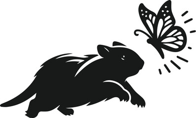 wombat vector silhouette